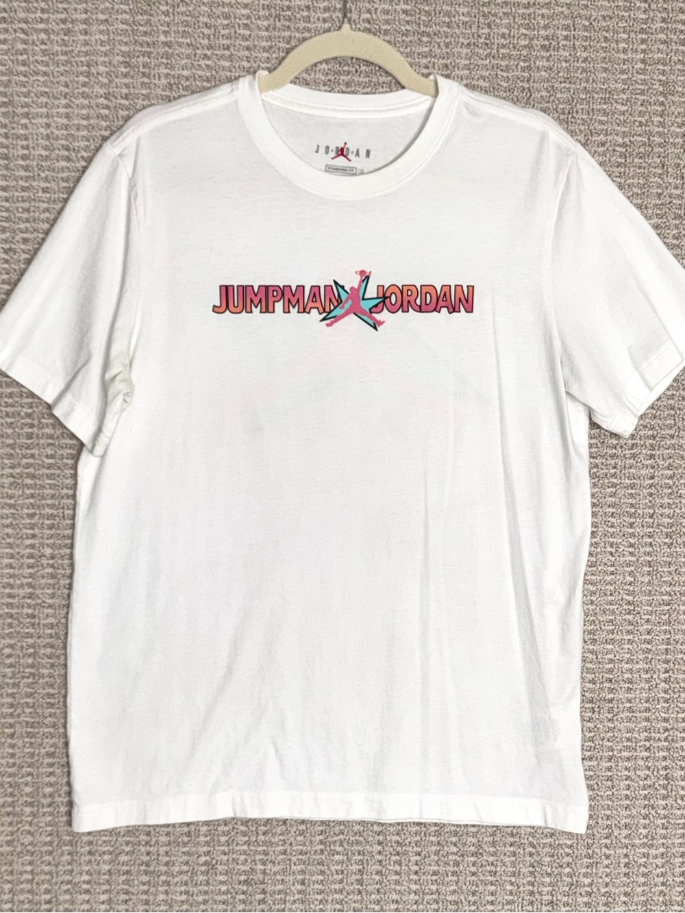 Nike Air Jordan Jumpman White Short Sleeve
Graphic Print T-Shirt Men's Medium